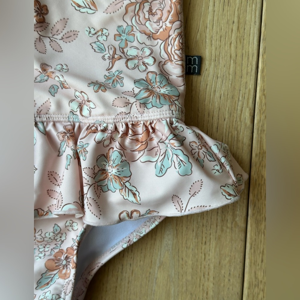 Modern Moments by Gerber Peplum Ruffle Rashguard Swimsuit size 2T - Picture 5 of 9